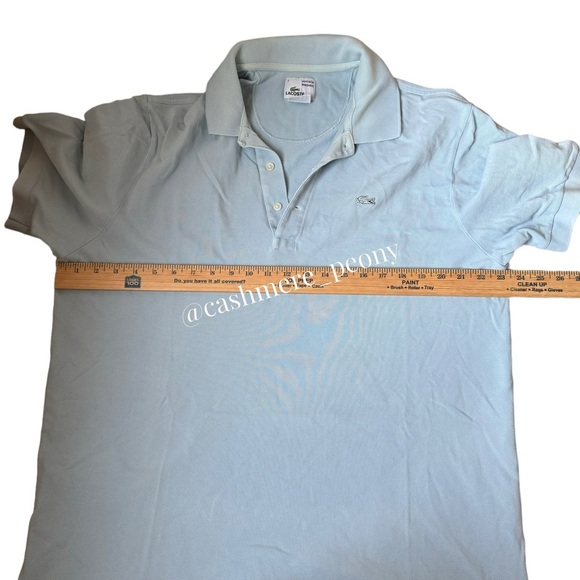 Lacoste Light Blue Vintage Washed Polo Shirt Size 7 or XXL - Picture 6 of 7